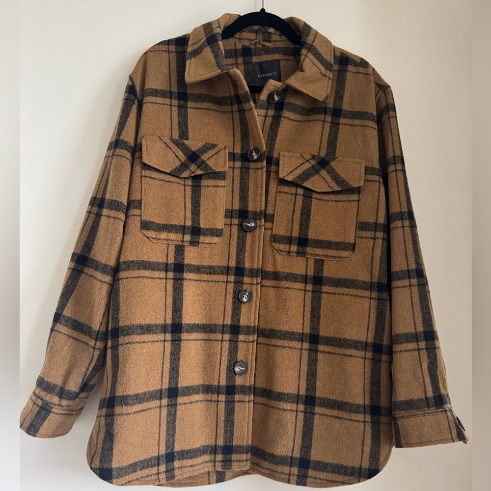 Dynamite Diana Plaid Oversized Blazer